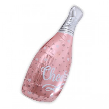 Balon butelka szampana różowa 2