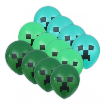 Zestaw balonów Minecraft zielone 2