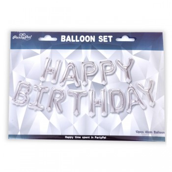 Zestaw balonów napis Happy Birthday 3
